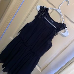 Little black dress w/ floral detailing